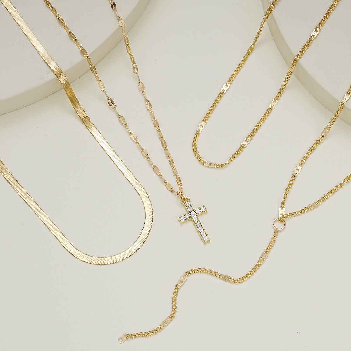 Fashion Special-interest Vintage Cross Pendant Clavicle Chain Multi-layer O1CN01qfBQ4w29BKvkxKlOw  1007608029 0 cib