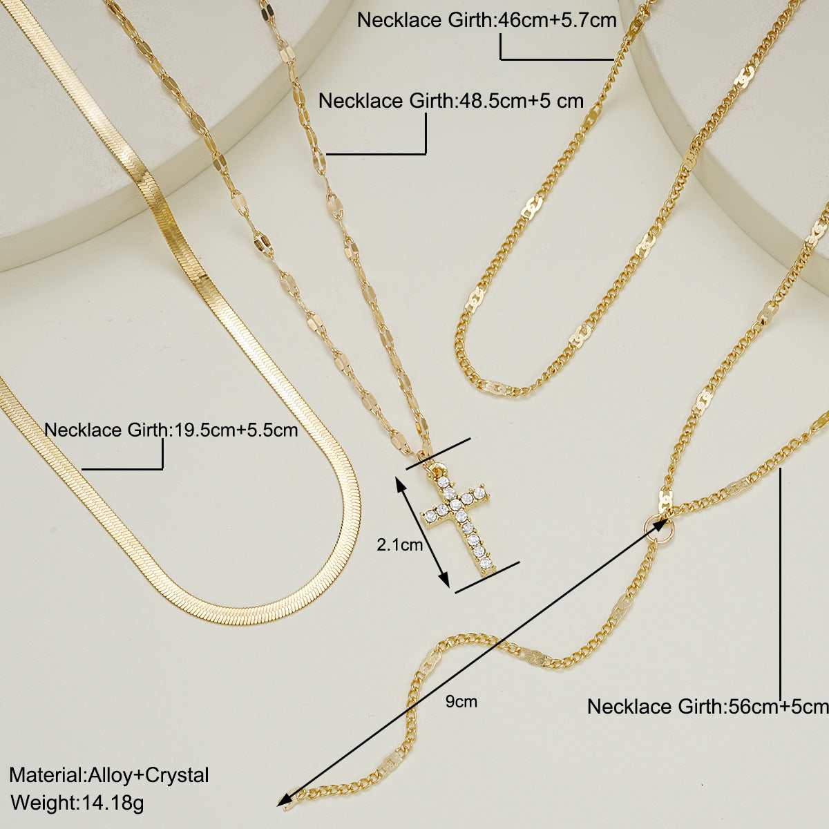 Fashion Special-interest Vintage Cross Pendant Clavicle Chain Multi-layer O1CN01roKiBm29BKvicETcB  1007608029 0 cib
