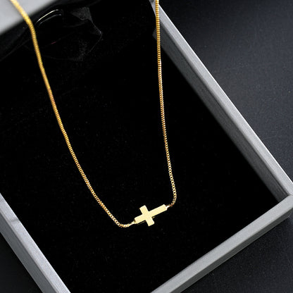 Popular Stainless Steel Cross Shelf Necklace Women's Adjustable O1CN01s7GBlZ29BL2ErmM47  1007608029 0 cib