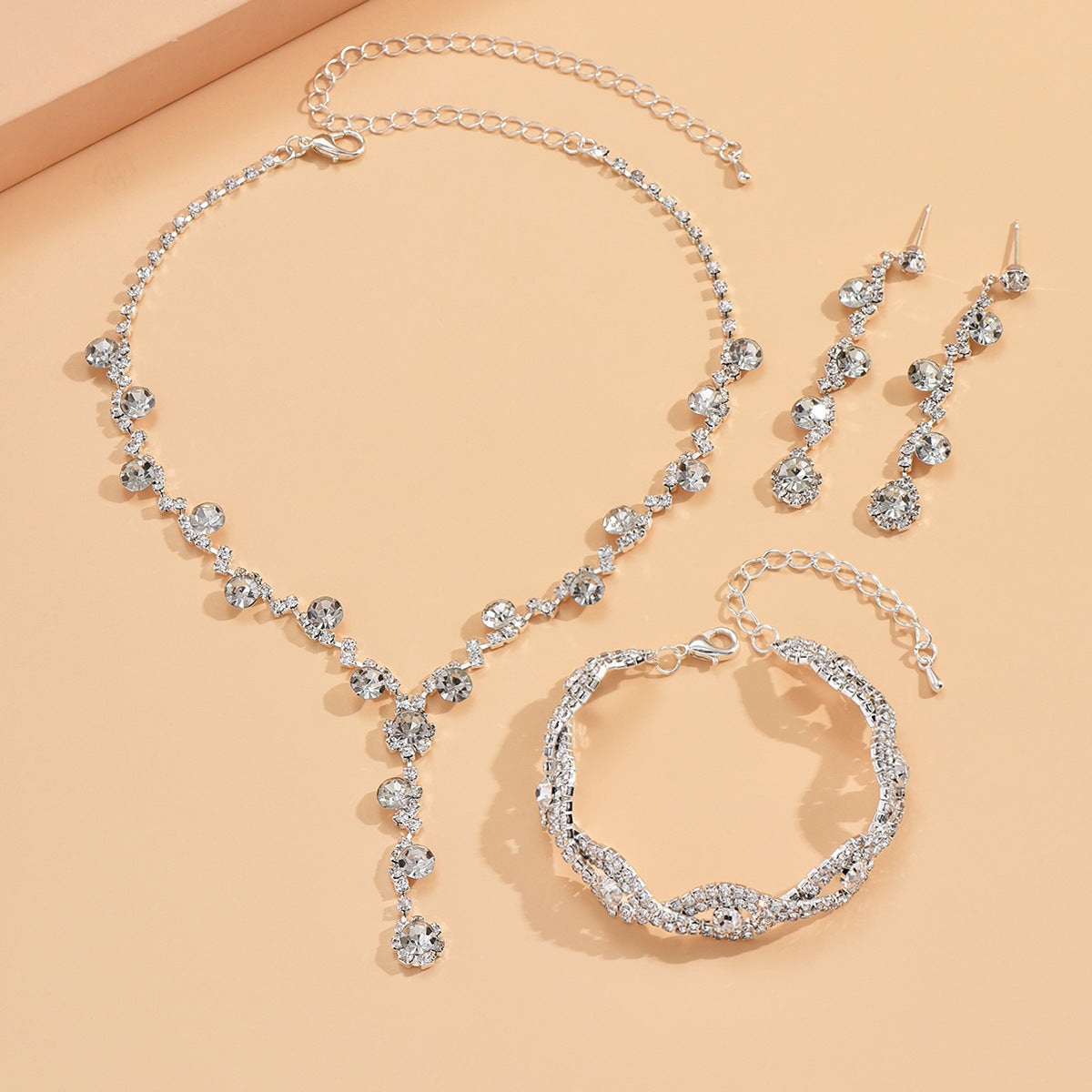 Fashion Crystal Necklace Ear Stud Bracelet Jewelry Accessories O1CN01sHX7fe1ynqKxuiZrY  1988846624 0 cib