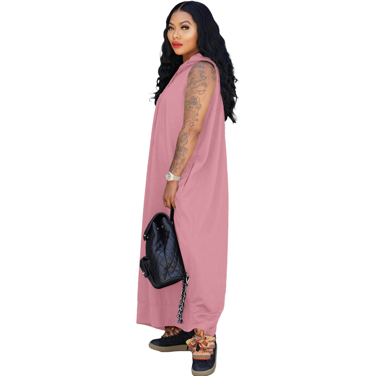 Women's Cape Sleeveless Pocket Loose Dress O1CN01tscvpB28wDhknlOms  3910817996 0 cib
