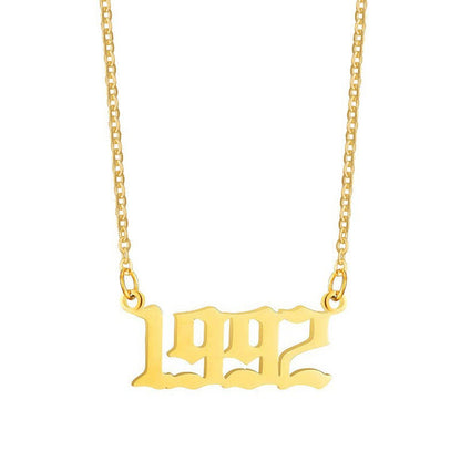18K Stainless Steel 1990-2020 Year Necklace - HD Wireless Product #6