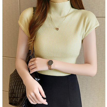 Women's Short-sleeved Sweater Inner Tight Sweater