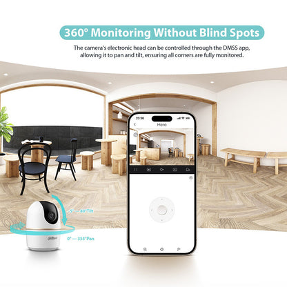 Dahua Wireless Home 360Rotating 4 million HD Monitoring Mobile Phone Remote  WIFI Camera H4A