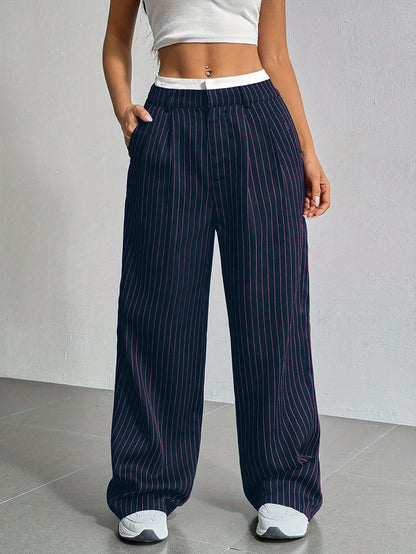 Stitching Suit Pants Simple Loose Drooping Straight-leg Pants O1CN01yUweRC1WDqAR864fT  2218107542755 0 cib