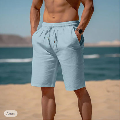 Summer Drawstring Shorts Elastic Waist Straight Pants Beach Breathable Shorts For Men Clothing O1CN01zQqo7C1YGhpgtyMEe  22007