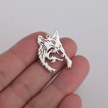Vintage Wolf Head Animal Stainless Steel Pendant Accessories O1CN01zrEyor1QNYu5ZUd0v  993211964 0 cib