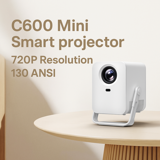 C600 Mini Portable Smart Projector – 720P HD, 130 ANSI Lumens, WiFi & Airplay Mirroring Projector C600 main1