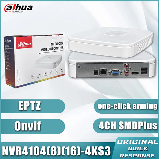 Dahua 4K NVR4104/4108/4116-4KS3 | 4/8/16CH H.265 NVR with SMD Plus & EPTZ S0e6e24c86982469fa2995c8248da7a218