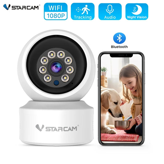 Vstarcam 1080P HD IP Camera Indoor WIFI Wireless PTZ Camera Two-way Audio Pet&Baby Track Monitor Home Security Camera S59125c