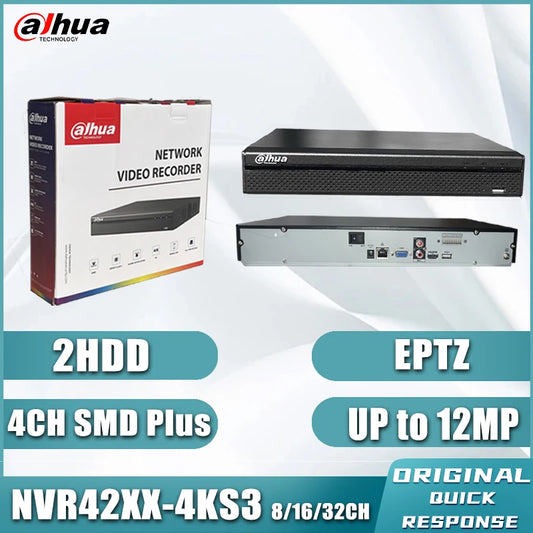 Dahua NVR4208-4KS3 / 4216 / 4232 | 4K NVR 8/16/32 Channels, Dual HDD, 12MP IP, SMD+ S6a6efb6fece746a7948658d1b343ca75w