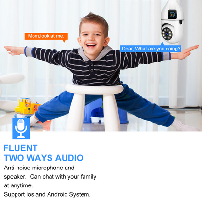 Smart Home Sentinel: Indoor PTZ Camera with Real - Time Motion Detection and Dual - Screen Preview SQ002 W L  10