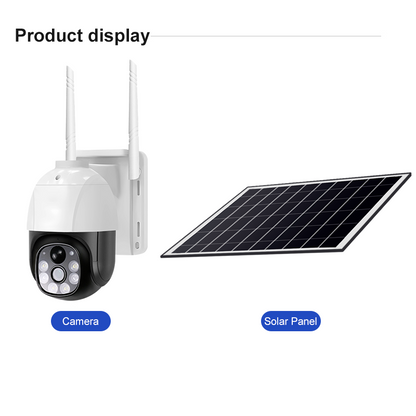 Solar - Powered Outdoor PT Camera: All - Weather Surveillance with 2 - Way Audio VC9  15