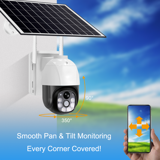 Solar - Powered Outdoor PT Camera: All - Weather Surveillance with 2 - Way Audio VC9  4