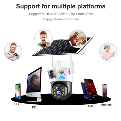 4G Solar - Powered Outdoor Camera: Dual - Lens, 360° Surveillance without Blind Spots - Wireless Security Camera with Night Vision #4