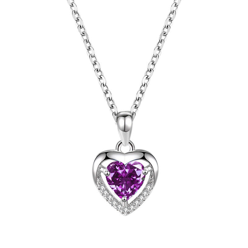 925 Heart-shaped Rhinestones Necklace Luxury Personalized Necklace For Women Jewelry Jewelry Valentine's Day Gift - HD Wireless Product #3