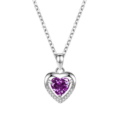 925 Heart-shaped Rhinestones Necklace Luxury Personalized Necklace For Women Jewelry Jewelry Valentine's Day Gift - HD Wireless Product #3