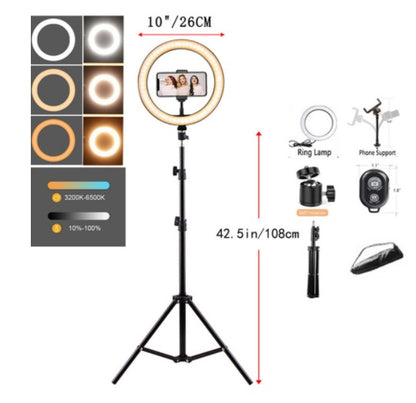 Ring Mobile Phone Holder Bracket Tripod Round Fill Light 3 Colors a00a32a2 1535 41ef bde7 e1bdcf16048c