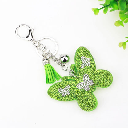 Home Fashion Simple Two-color Butterfly Shape Flannel Hot Drilling Handbag Pendant a00a32b0 f969 4af9 9ca9 ee1af2b850ec