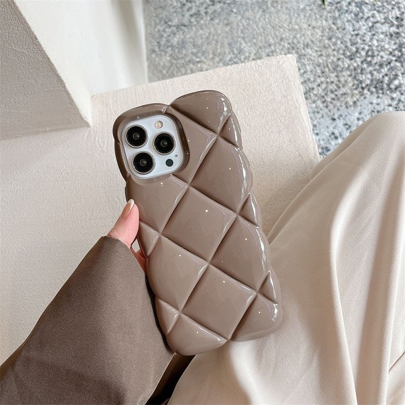 Autumn And Winter Three-dimensional Solid Color Plaid Phone Case a0419d90 8c3a 4c28 9b6d dfe17ab0c00d