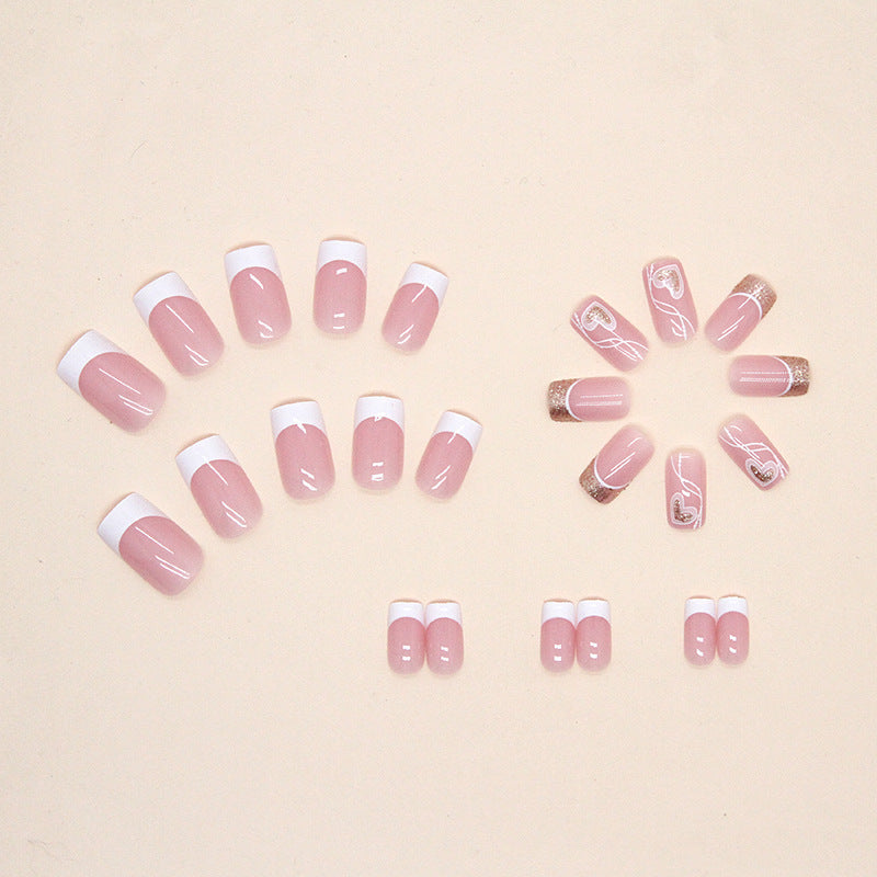 Women's Simple Love Sweet Wear Fake Nails a060bd07 804f 4dbb 9aa0 1fc792c051d7
