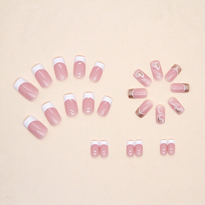 Women's Simple Love Sweet Wear Fake Nails a060bd07 804f 4dbb 9aa0 1fc792c051d7