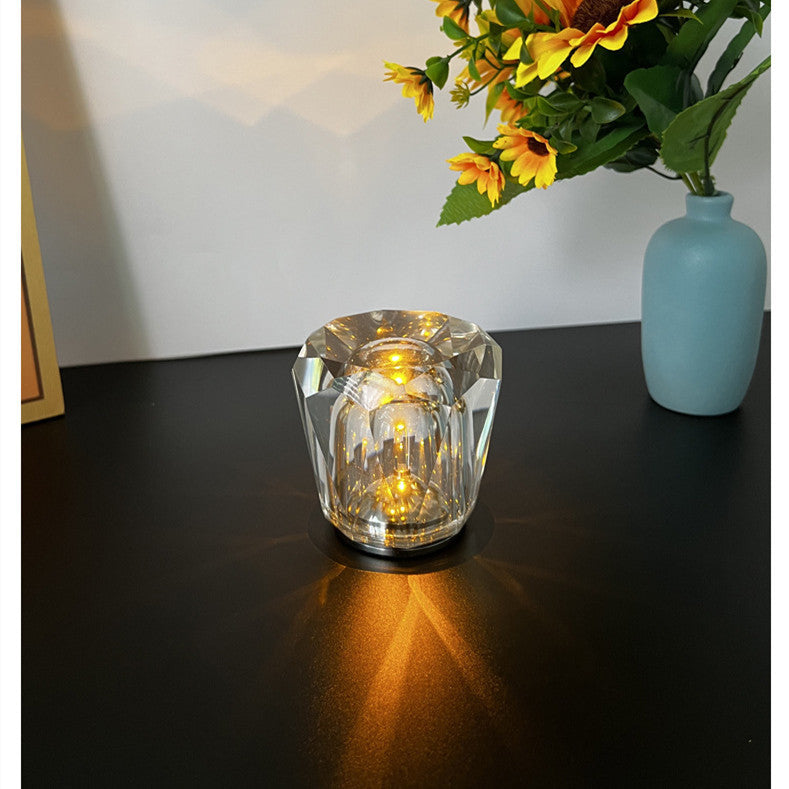 Nordic Bar Restaurant Bedside USB Wireless Charging Atmosphere Crystal Lamp a0710208 db22 4755 90b0 b682d88b1a66