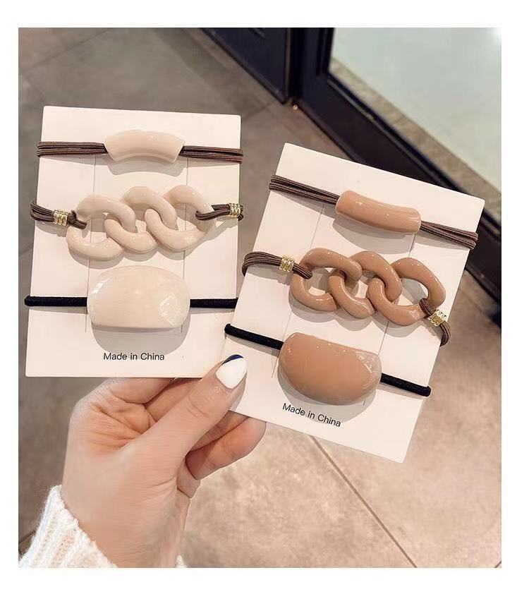 Milk Tea Color Nine-piece Set Hairband For Tying Up Hair Simple Cold Style Temperament a079e348 1844 4e03 871d 1b366ec677a8