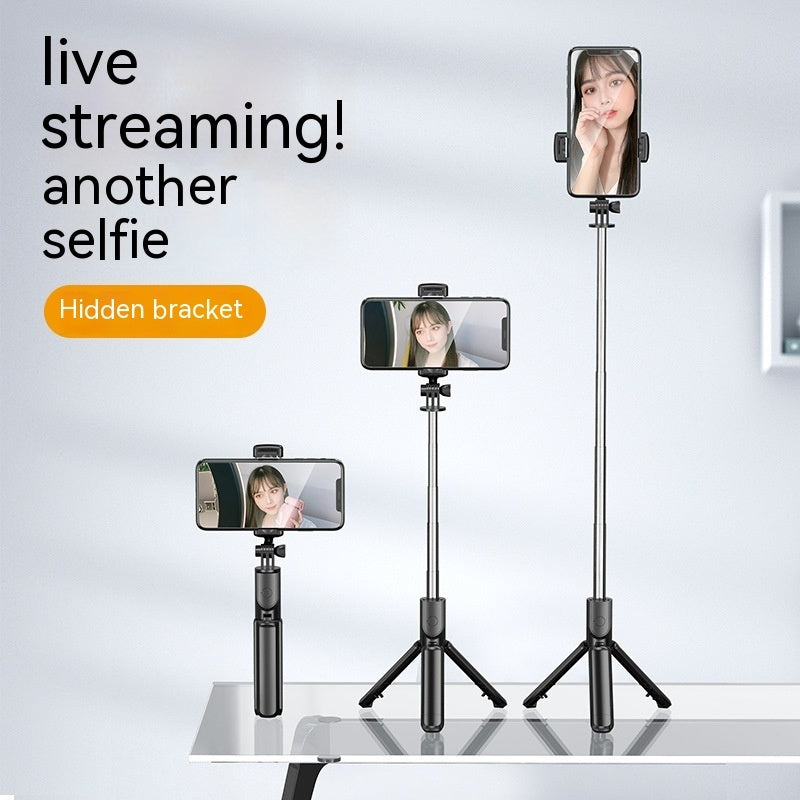 2023 New Selfie Stick Wireless Bluetooth Camera Artifact Fill Light Anti-shake Rack Floor Tripod Portable - 图片 3