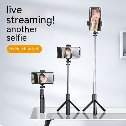 2023 New Selfie Stick Wireless Bluetooth Camera Artifact Fill Light Anti-shake Rack Floor Tripod Portable - 图片 3