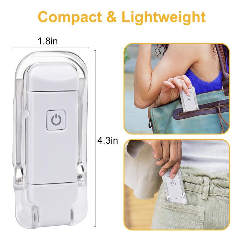 LED USB Rechargeable Book Reading Light Brightness Adjustable Eye Protection Clip Book Light Portable Bookmark Read Light a08