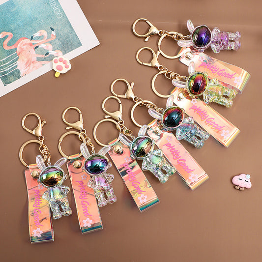 Crystal Astronaut Mask Rabbit Keychain a087b5ec 7e4b 4daa 973e 04c1edfadc15