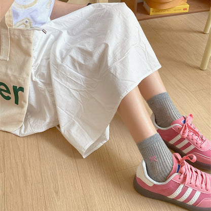 Bow Embroidered Short Thin Socks a09910af 4d95 41dd 8f61 fa8b32c7995f