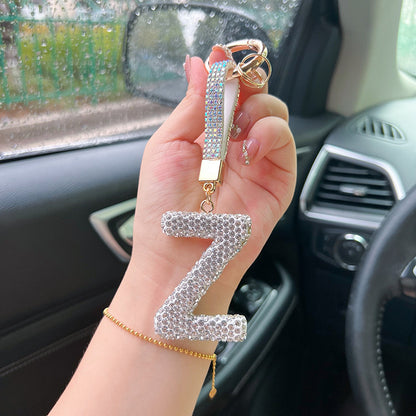 English Letter Keychain Clay Diamond Round Buckle Pendant a0a7e0a7 c844 44b5 abe4 fe54ded88dce