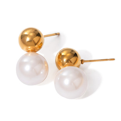 Nautica Dome Pearl Earrings a0b7423b 6e6e 4afc a111 0cbdf969086b