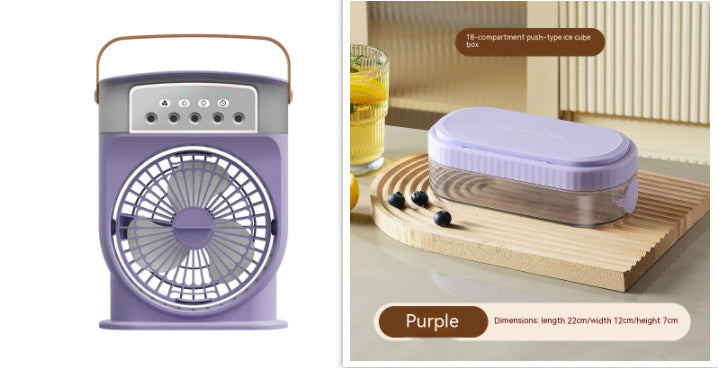 Portable USB Air Conditioner Cooling Fan With 5 Sprays 7 Color Light 600ML Water Tank Spray Mist Air Cooler Humidifiers a0bef