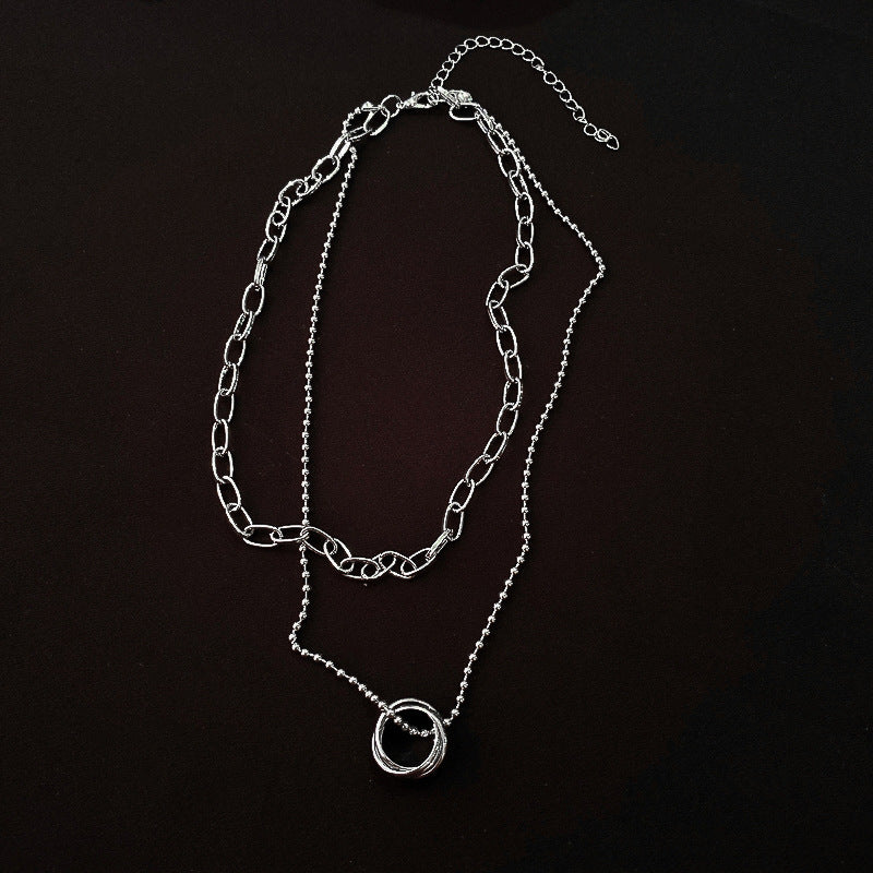 Retro Multilayer Necklace Simple Temperament Short Clavicle Chain a0d39c82 f989 4050 af73 a8622b65bd04