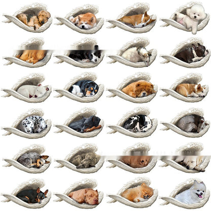 New Unique Dogs And Cats Sleeping Angel Pendant Car Key Ring a0d3d95a 35bd 4de7 a44e 52b9f88e2dfa