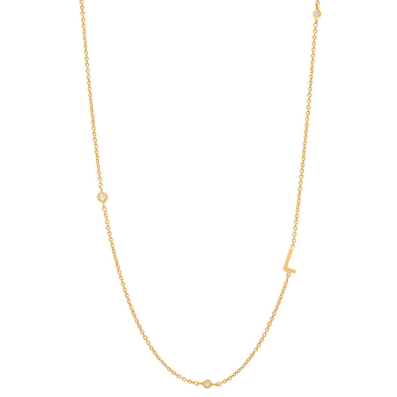 18K Gold Plated 26 Letter Stainless Steel Necklace - HD Wireless Product #13