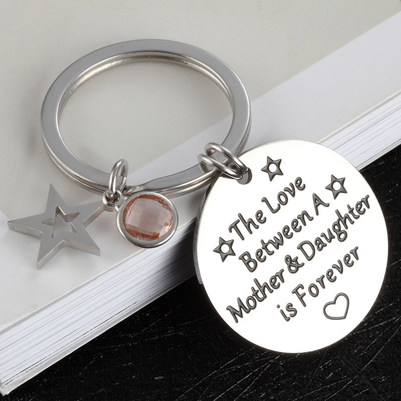 Stainless Steel And Titanium Steel Keychain Fashion Diamond Small Hanging a1081b12 3bf1 4ef4 86c3 b1968edd0fa1