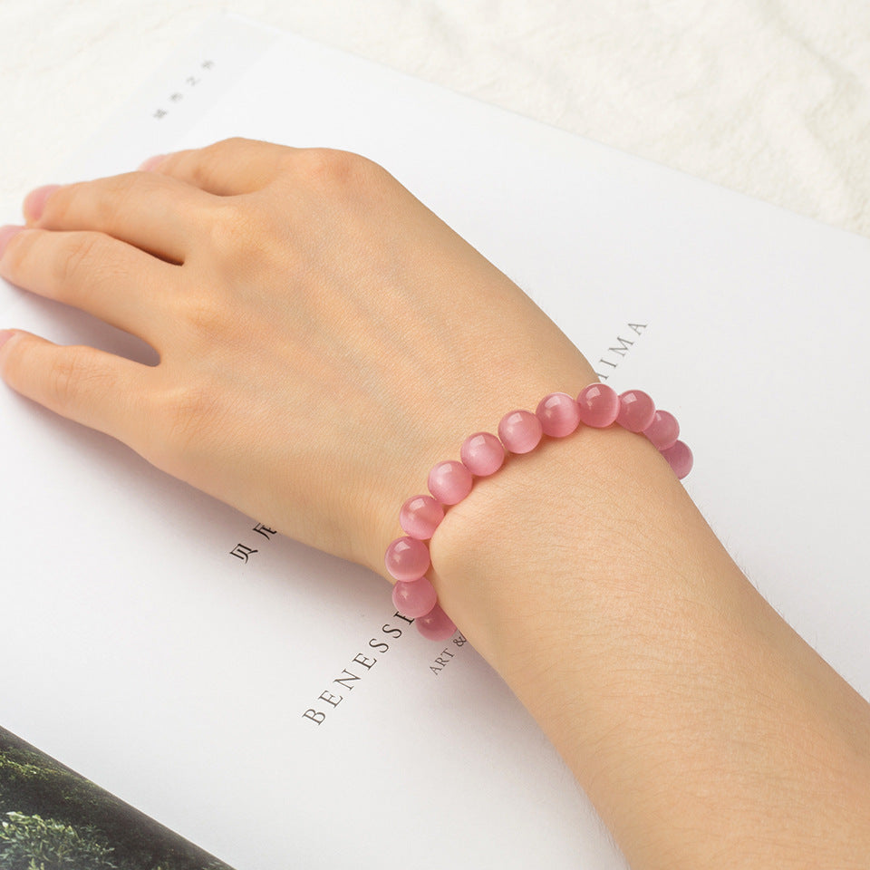 Blue Stone 8mm Dot Stone Beaded Bracelet a10fa284 08fc 4b62 bf9c 2786d147d078