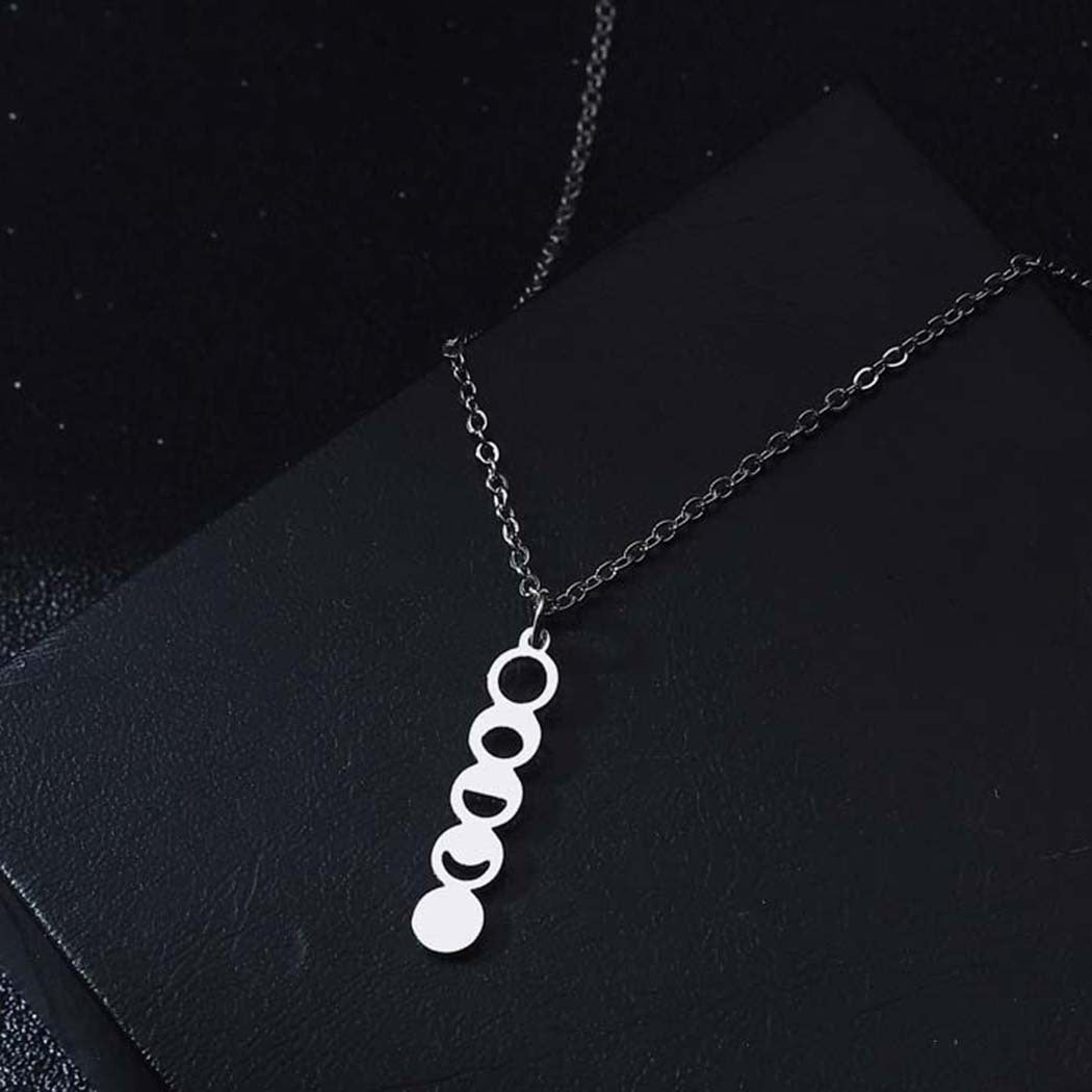 Women's Moon Phase Shape Space Themed Pendant Necklace a111173e 459f 4c47 98de 70267794195e