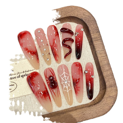 Long Advanced New Chinese Style Red Manicure a11c33e4 489b 4b8e 9c62 a97a9db15386