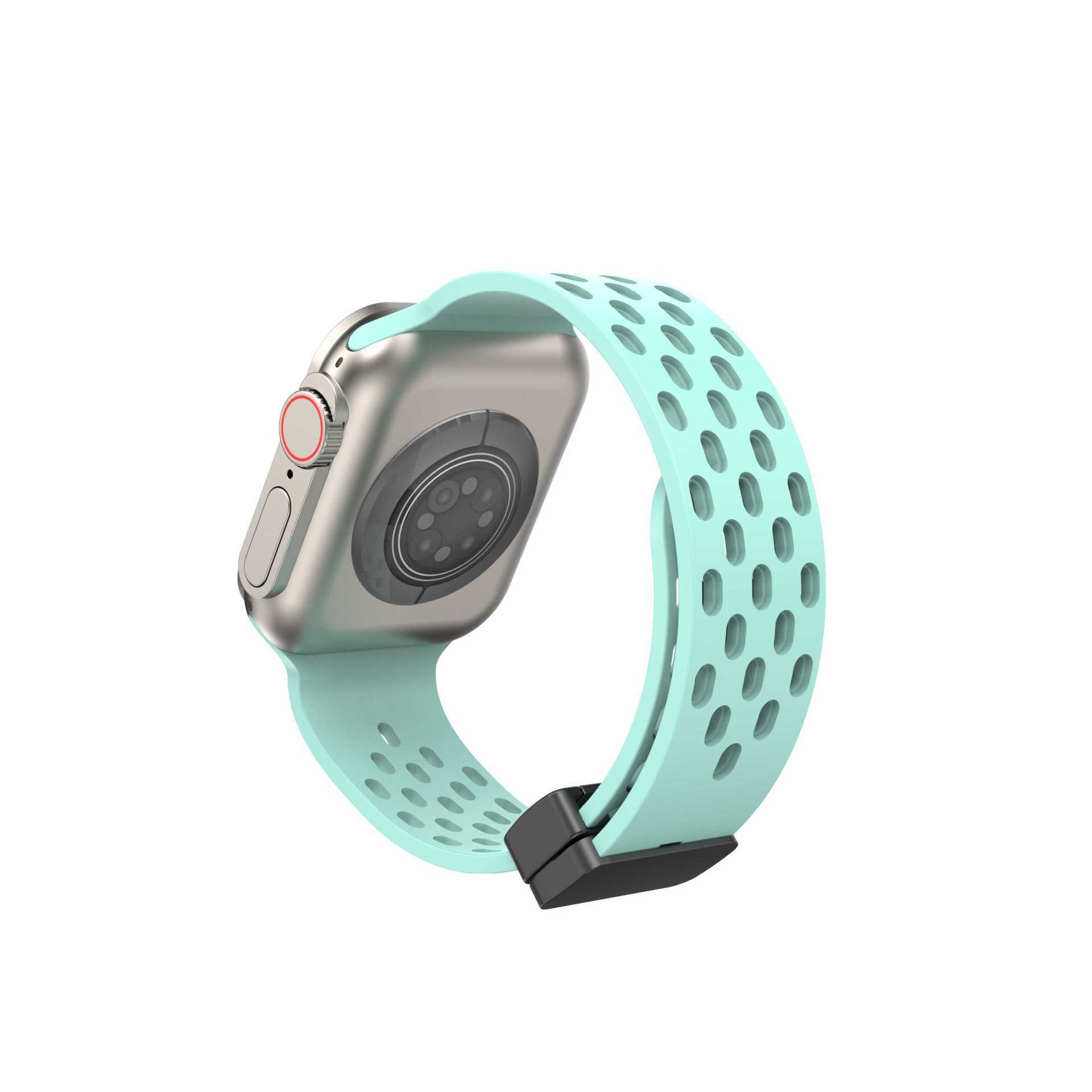 Watchs8 Universal Hole Ventilation Magnetic Suction Silicone Strap a13b5608 3a85 45ba aeeb 69d54982951a