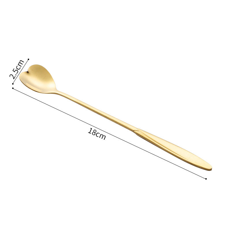 Stainless Steel Korean Spoon Long Handle Cherry Blossom Stirring a1473d42 dce0 49ba aaa3 6e824552f53e