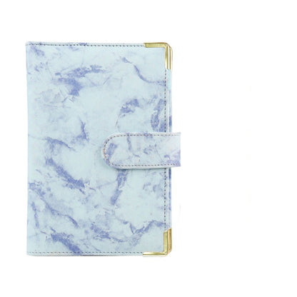 Spot Cross-border A6 Loose-leaf Binder Journal Book Marbling Notebook Leather PU6 Hole Loose Spiral Notebook Cash Budget a156