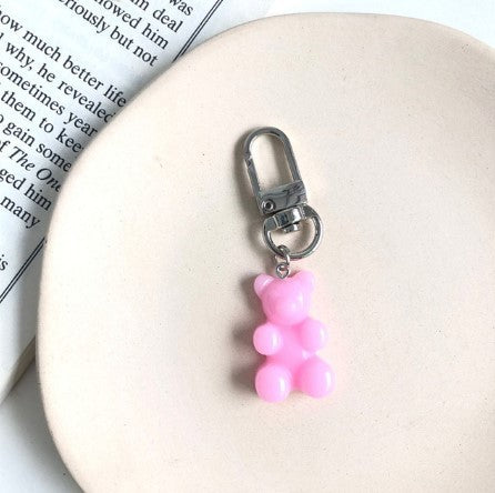 Candy Color Bear Keychain Female Cute Resin a16025b8 a3aa 46ad 93a2 a9119a4df365