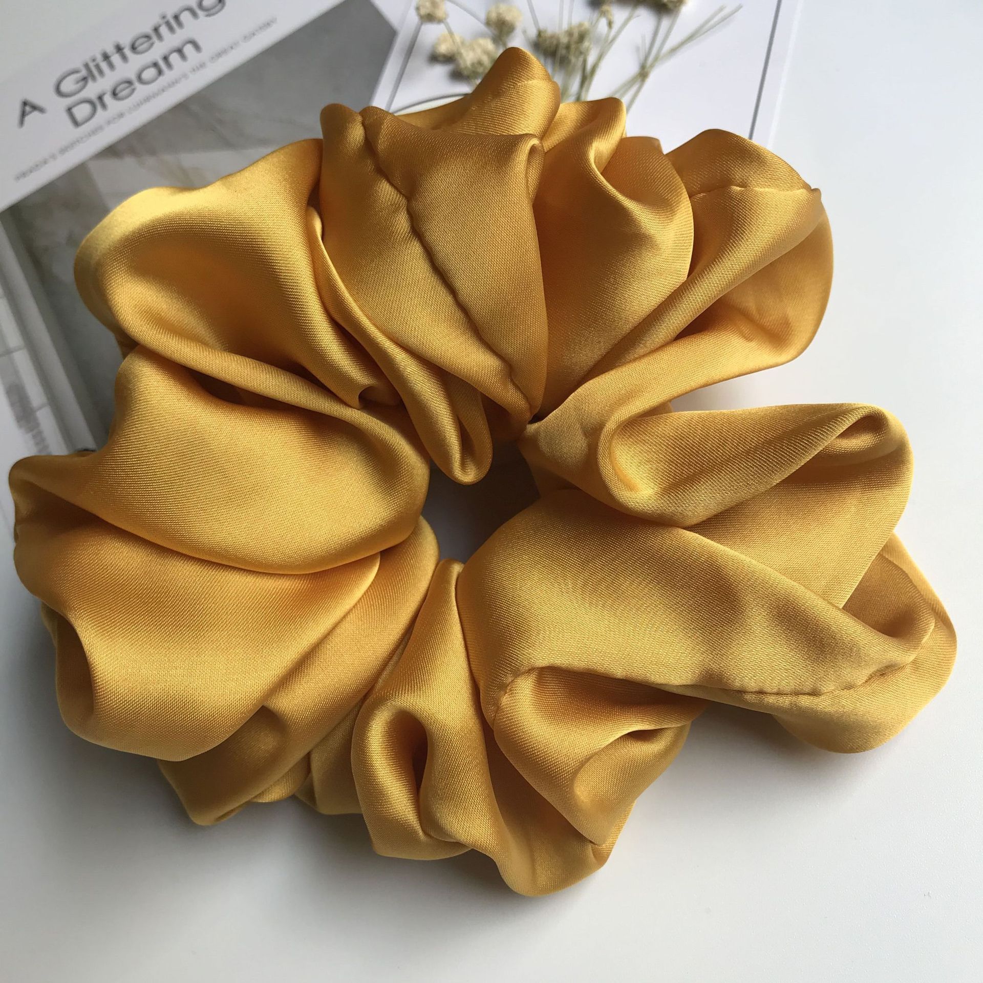 Oversized Smooth Satin Large Intestine Circle Hair Tie a16c59d9 01fa 4321 b203 42ef19b4c7ef