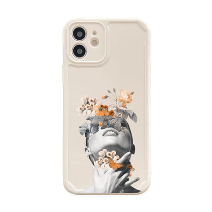 Simple Abstract Flower Silicone Phone Shell a17cb312 b764 4424 aa0c 52996538e6e0