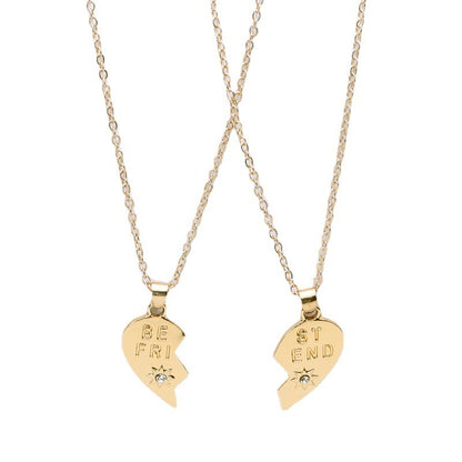 Best Friend Heart Clavicle Chain Friendship Card Necklace a17d8237 cd76 444b bee0 603fd541b88c